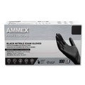 Janitorial Disposable & Single Use Gloves | Ammex ABNPF42100 Nitrile Exam Gloves, Powder-Free, 3 mil, Small, Black, 100/Box, 10 Boxes/Carton image number 0