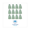 Mop Heads | Boardwalk BWKMWTLGCT Microfiber Looped-End Wet Mop Head - Large, Green (12/Carton) image number 3