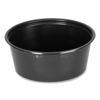 Fabri-Kal PPC325B 3.25 oz Plastic Portion Cups - Black (2500/Carton)