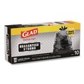 Drawstring & Kitchen Bags | Glad 00079 30 in. x 33 in. 30 gal. 0.81 mil Large Quick-Tie Trash Bags Tie-Flap - Black (10/Box 12 Boxes/Carton) image number 10