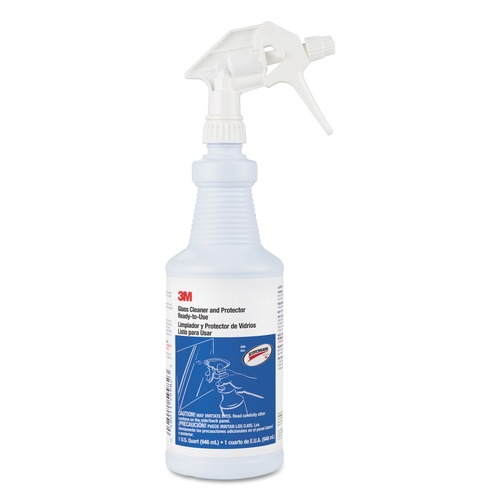 Disinfecting & Cleaning Solutions | 3M 85788 32 oz. Spray Bottle Ready-to-Use Glass Cleaner with Scotchgard Apple (12/Carton) image number 0