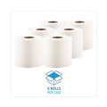 Perforated Roll & Hand Towels | Boardwalk B6400 7.87 in. x 10 in. 2-Ply Perforated Center-Pull Hand Towels - White (6/Carton) image number 3