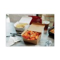Food Containers & Lids | Pactiv Corp. NOB01KEC Earthchoice 37 oz. 4.5 in. x 4.5 in. x 2.5 in. Onebox Paper Box - Kraft (312/Carton) image number 3