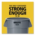 Indoor Waste Receptacles | Rubbermaid Commercial 2179403 BRUTE 32 gal Plastic Vented Wheeled Container - Gray image number 9