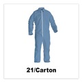 Cleaning Cloths & Wipes | KleenGuard 45326 A65 Zipper Front Flame Resistant Coveralls with Hood/Elastic Wrists and Ankles - 3X-Large/Blue (21/Carton) image number 4