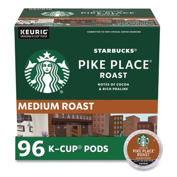 Starbucks 12434812 Coffee K-Cups Pack - Pike Place (96/Carton)