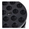 Perforated Roll & Hand Towels | Mind Reader PODSUS45-BLK 9.5 in. x 9.5 in. x 11.75 in. Anchor Collection 3-Tier Single Serve Pod Carousel Countertop Organizer - Black image number 4