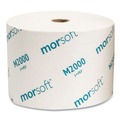 Perforated Roll & Hand Towels | Morcon Paper M2000 1-Ply Small Core Septic-Safe Bath Tissue - White (2000 Sheets/Roll, 24 Rolls/Carton) image number 2