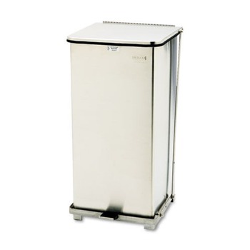 Rubbermaid Commercial FGST24SSPL 13 gal. Defenders Heavy-Duty Steel Step Can - Stainless Steel