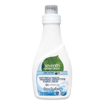 Seventh Generation 22833EA 32 oz. Bottle Natural Liquid Fabric Softener - Free and Clear/Unscented