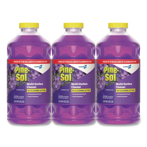 All Purpose Cleaners & Degreasers | Pine-Sol 60608CT CloroxPro 80 oz. Bottle Multi-Surface Cleaner Concentrated - Lavender Clean Scent (3/Carton) image number 0