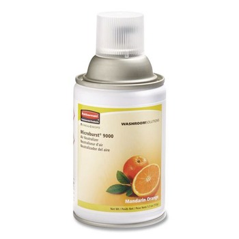 Rubbermaid Commercial FG402093 5.3 oz. Aerosol Spray TC Microburst 9000 Air Freshener Refill - Mandarin Orange (4/Carton)