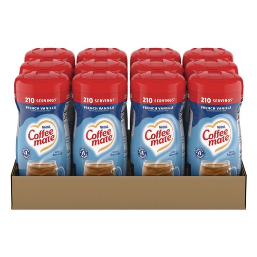 Creamers | Coffee-Mate 12036807 15 oz. Canister Non-Dairy Powdered Creamer - French Vanilla (12/Carton) image number 0