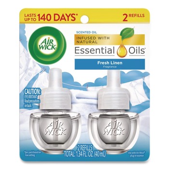 Air Wick 62338-82291 0.67 oz Scented Oil Refill - Fresh Linen (2/Pack)