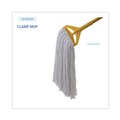 Mop Heads | Boardwalk BWK232R 32 oz. Rayon Fiber Premium Standard Head - White (12/Carton) image number 4