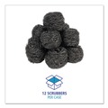 Grill Scrubbers | Boardwalk 84BWK SS 2-1/2 in. x 2-3/4 in. Stainless Steel Scrubber - Steel Gray (12/Carton) image number 3