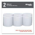 Cleaning Cloths & Wipes | WypAll 06006 9 in. x 15 in. Power Clean Wipers for WetTask Customizable Wet Wiping System - White (275/Roll, 2 Rolls/Carton) image number 2