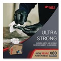 Perforated Roll & Hand Towels | WypAll 41044 11.1 in. x 16.8 in. BRAG Box HYDROKNIT X80 Cloths - White (160/Carton) image number 5