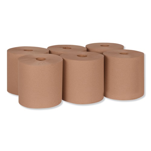Perforated Roll & Hand Towels | Tork RK1000 1-Ply 7.88 in. x 1000 ft. Hardwound Hand Towel - Natural (6 Rolls/Carton) image number 0