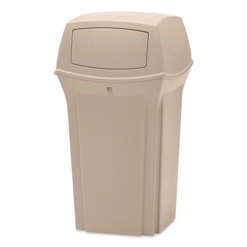 Outdoor Waste Receptacles | Rubbermaid Commercial FG843088BEIG Ranger 35-Gallon Fire-Safe Structural Foam Container - Beige image number 0