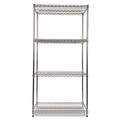 Racks & Shelving | Alera ALESW503624SR NSF Certified Industrial 4-Shelf 36 in. x 24 in. x 72 in. Wire Shelving Kit - Silver image number 1