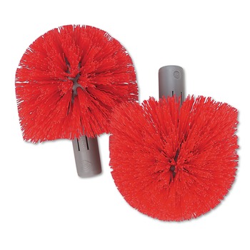TOILET BRUSHES | Unger BBRHR Replacement Heads for Ergo Toilet-Bowl-Brush System - Red (5 Packs/Carton)