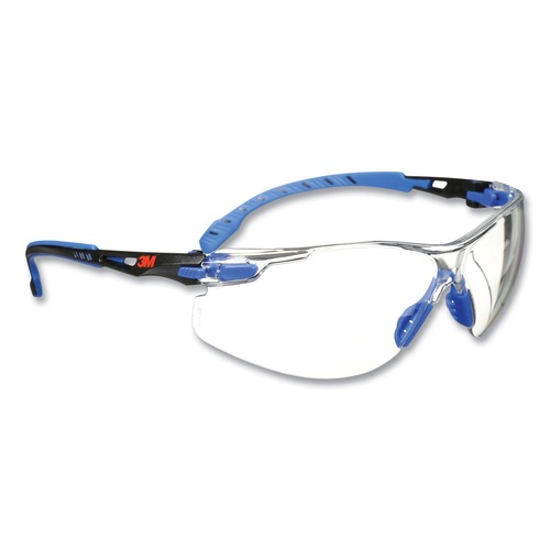 Eye Protection | 3M S1101SGAF Solus 1000 Series Safety Glasses - Blue Plastic Frame Clear Polycarbonate Lens image number 0