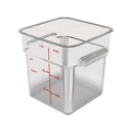 Food Storage Containers & Lids | Carlisle 1195307 8.75 in. x 8.75 in. x 9 in. 8 qt. Squares Polycarbonate Food Storage Container - Clear image number 0