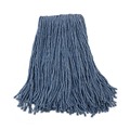 Mop Heads | Boardwalk BWK2020B #20 Cut-End Cotton/Synthetic Fiber Standard Mop Head - Blue (12/Carton) image number 0