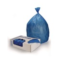 Waste Receptacles | Heritage A6043PX 30 in. x 43 in. 30 gallon 1.3 millimeter Biohazard Infectious Waste Flat Pack Healthcare Biohazard Printed Can Liners - Blue (200/Carton) image number 0