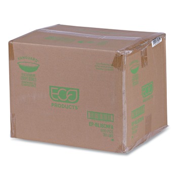 Eco-Products EP-BL16CNFA Vanguard 16 oz. Renewable and Compostable Sugarcane Bowls - White (800/Carton)