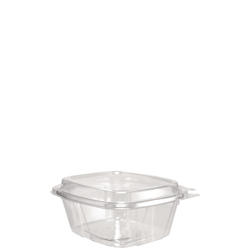 Food Containers & Lids | Dart CH16DED ClearPac SafeSeal 16 oz. Domed Lid Plastic Tamper-Resistant/Evident Containers - Clear (200/Carton) image number 0