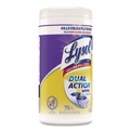 Cleaning Cloths & Wipes | LYSOL Brand 19200-81700 7 in. x 7.5 in. 1-Ply Dual Action Disinfecting Wipes - Citrus Scent White/Purple image number 1