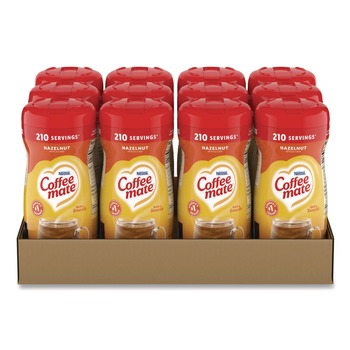 CREAMERS | Coffee-Mate 12036068 15 oz. Canister Non-Dairy Powdered Creamer - Hazelnut (12/Carton)