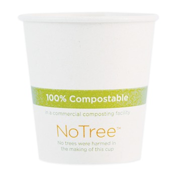 BEVERAGEWARE | World Centric CUSU6 6 oz. NoTree Paper Hot Cups - Natural (1000/Carton)