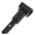 Handles & Braces | Carlisle 3697000 1 in. Diameter x 60 in. Vinyl Coated Jaw Style Metal Mop Handle - Black image number 3