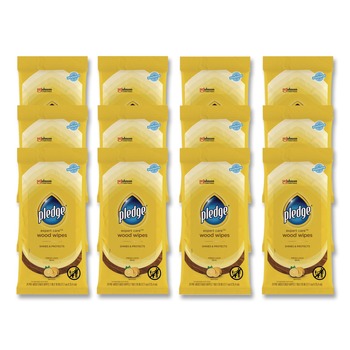 PRODUCTS | Pledge 319250 7 in. x 10 in. Cloth Wet Wipes - Lemon Scent, White (12/Carton)