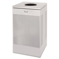 Indoor Waste Receptacles | Rubbermaid Commercial FGSC18EPLSM 20 Gallon Steel Designer Line Silhouettes Waste Receptacle - Silver Metallic image number 0