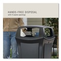 Outdoor Waste Receptacles | Rubbermaid Commercial FG917388BLA Ranger 45-Gallon Fire-Safe Structural Foam Open-Style Container - Black image number 4