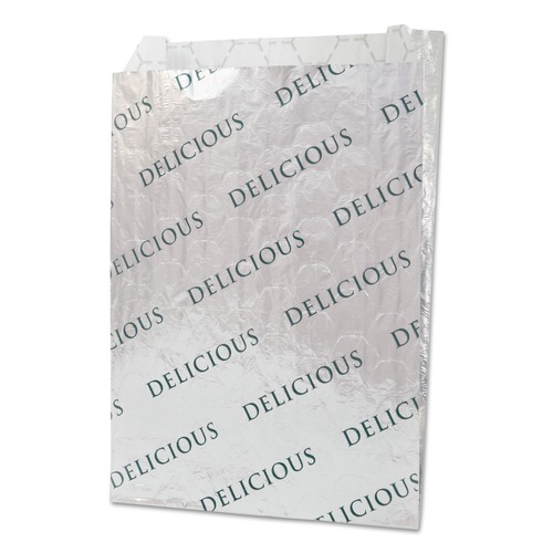 Food & Utility Bags | Bagcraft 300519 8 in. x 6 in. Foil/Paper/Honeycomb Insulated Bag - White (1000/Carton) image number 0
