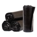 Low-Density Trash Bags | Pitt Plastics PCRL4046SHK 40 Gallon 1.35 mil 40 in. x 46 in. Perforated Roll Eco Strong Plus Can Liners - Black (100/Carton) image number 0