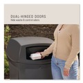 Outdoor Waste Receptacles | Rubbermaid Commercial FG917188BLA Ranger 45-Gallon Fire-Safe Structural Foam Container - Black image number 2