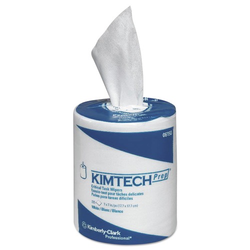 Perforated Roll & Hand Towels | Kimtech 06193 7 in. x 7 in. SCOTTPURE Center-Pull Roll Jr. Critical Task Wipers - White (6/Carton) image number 0