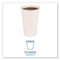 Cups | Boardwalk BWKWHT16HCUP 16 oz. Paper Hot Cups - White (20 Cups/Sleeve, 50 Sleeves/Carton) image number 2