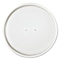 Perforated Roll & Hand Towels | SOLO CH32A-4000 4.6 in. Diameter x 0.7 in. H Vented Paper Lids for 32 oz. Food Containers - White (500/Carton) image number 0