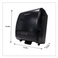 Towel Dispensers | Boardwalk BWK29GREEN 12.31 in. x 9.31 in. x 15.94 in. Xtra Mechanical Hands-Free Towel Dispenser - Black (1-Carton) image number 5