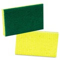 Scouring Pads & Sticks | Scotch-Brite PROFESSIONAL 74 3.6 in. x 6.1 in. 0.7 in. Thick Medium-Duty Scrubbing Sponge - Yellow/Green (20/Carton) image number 1