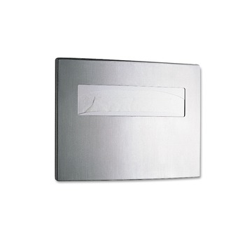 PRODUCTS | Bobrick B-4221 15.75 in. x 2.25 in. x 11.25 in. Stainless Steel Toilet Seat Cover Dispenser - Satin Finish