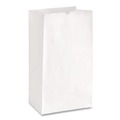 Grocery Bags | Ross & Wallace Paper Products 120316500PK/BL 7.75 in. x 4.75 in. x 16 in. #16 Size Grocery Paper Bags - White (500/Bundle) image number 1