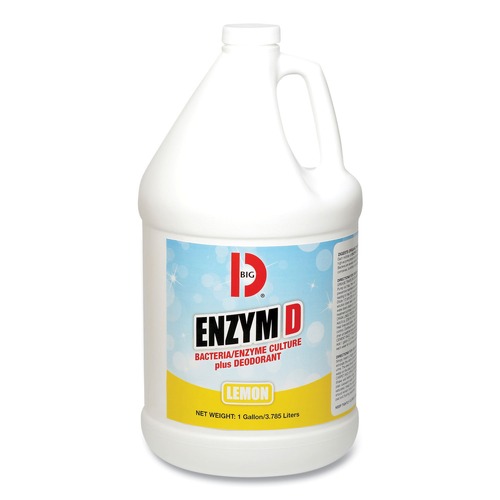 Air Fresheners & Odor Eliminators | Big D Industries 150000 Enzym D 1-Gal. Digester Liquid Deodorant - Lemon (4/Carton) image number 0
